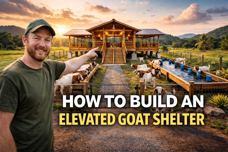 How to build an elevated shelter for goat