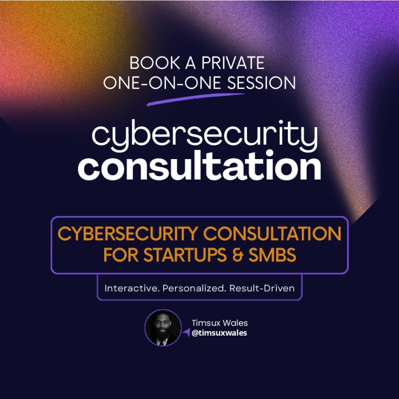 Cybersecurity Consultation for Startups & SMBs (1 Hour)