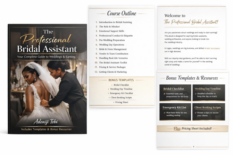 How to be a professional bridal assistant