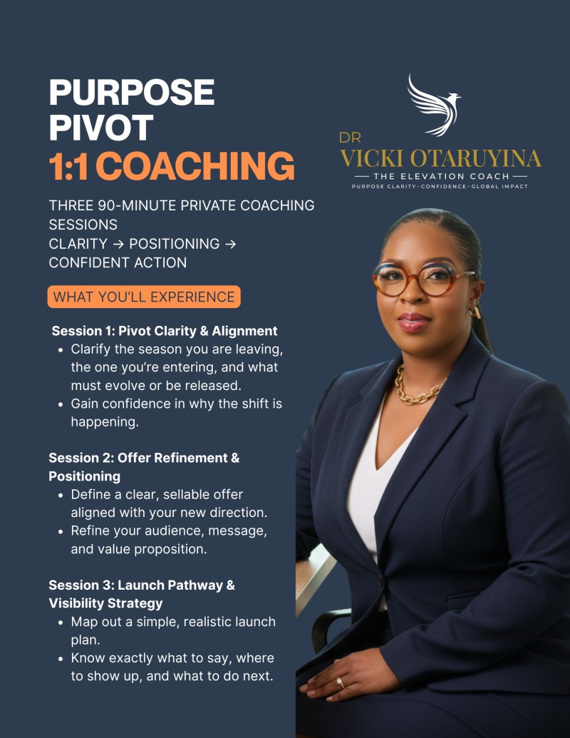 The Purpose Pivot 1:1 Intensive: From clarity to confident action.