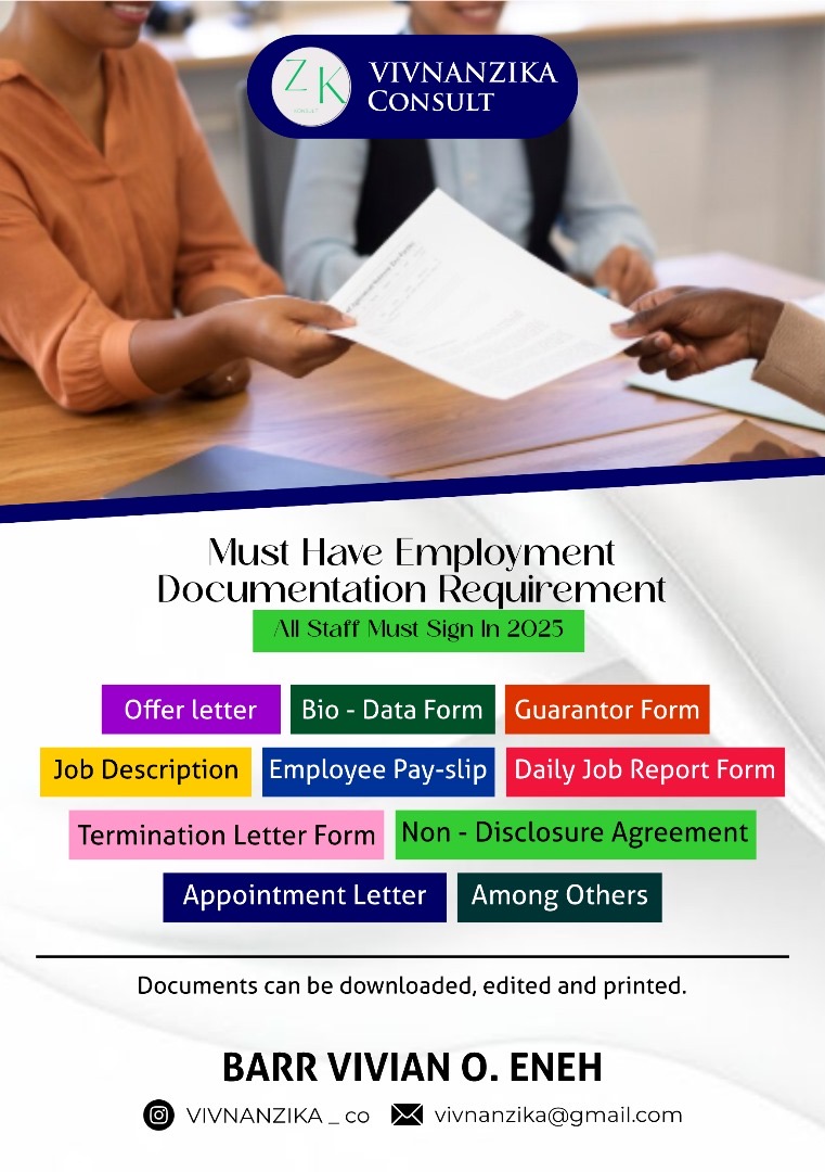 Must Have Employment Documentation Requirement for Staff.