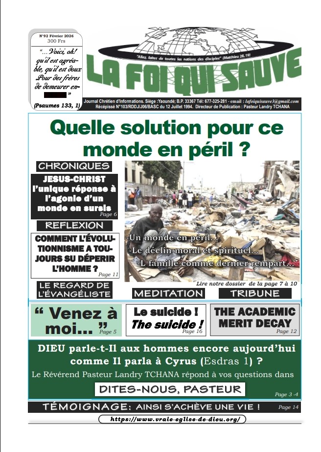JOURNAL LA FOI QUI SAUVE N°92