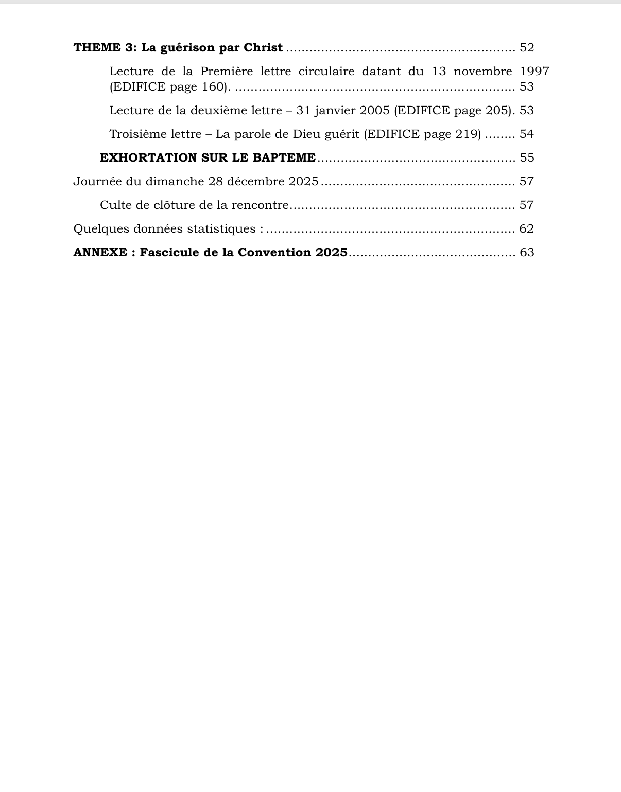 Rapport de la 62e Édition de la Convention universelle de MOMBO à PK16-Lobo