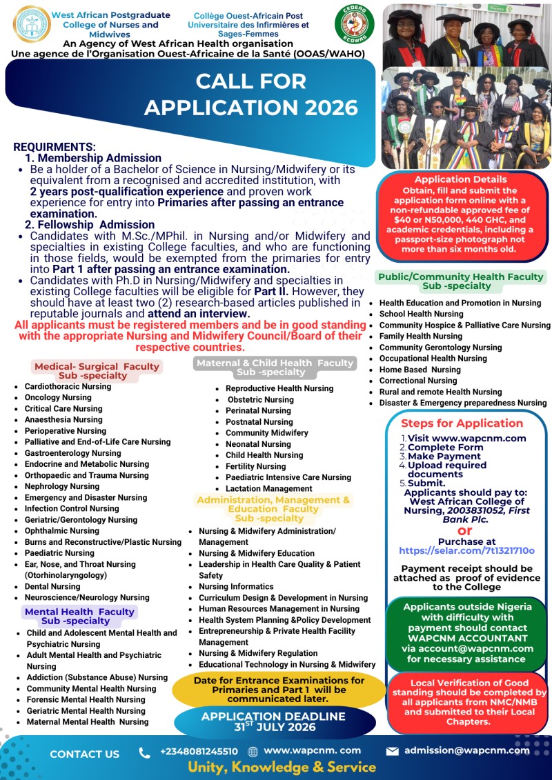WAPCNM APPLICATION FORMS