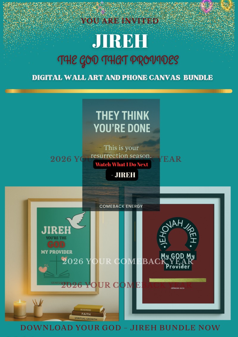 JIREH — The God Who Provides Digital Wall and Phone HOMESCREEN Art - PICTURES EXACTLY AS SEEN ON FLIER - Immediate Download