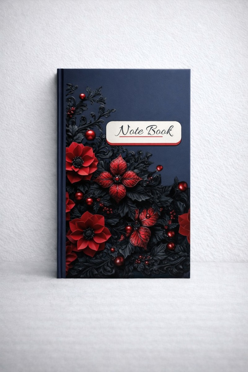 Digital Notebook | 100+ Lined Note Taking Pages | Red Roses