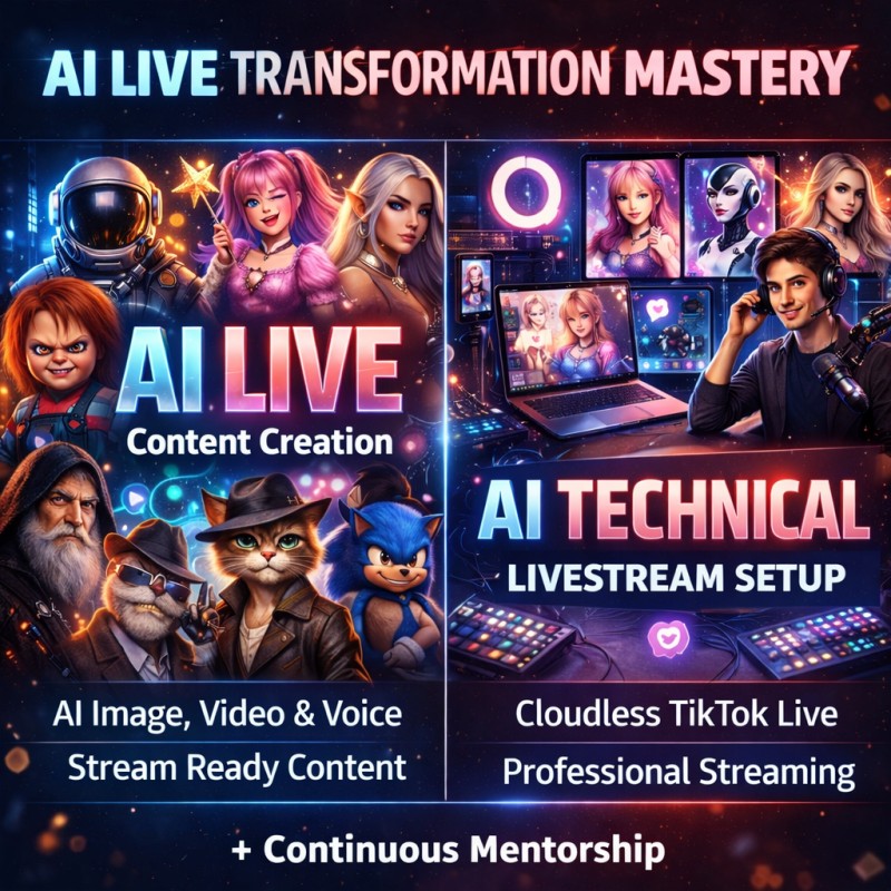 AI Live Transformation/ Content Creation Mastery (FEB 16th, 2026) & TECHNICAL SETUP FOR AI TIKTOK LIVESTREAMING (FEB 19th, 2026)