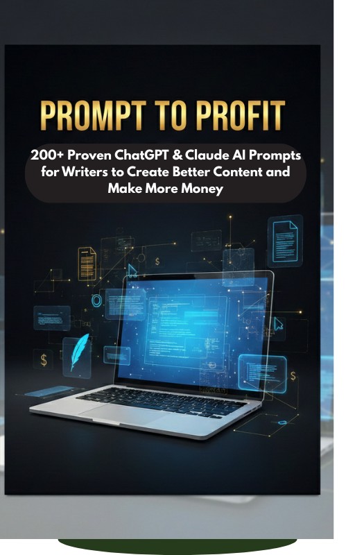 Prompts to Profits: 200+ Proven ChatGPT & Claude AI Prompts for Writers to Create Better Content and Make More Money