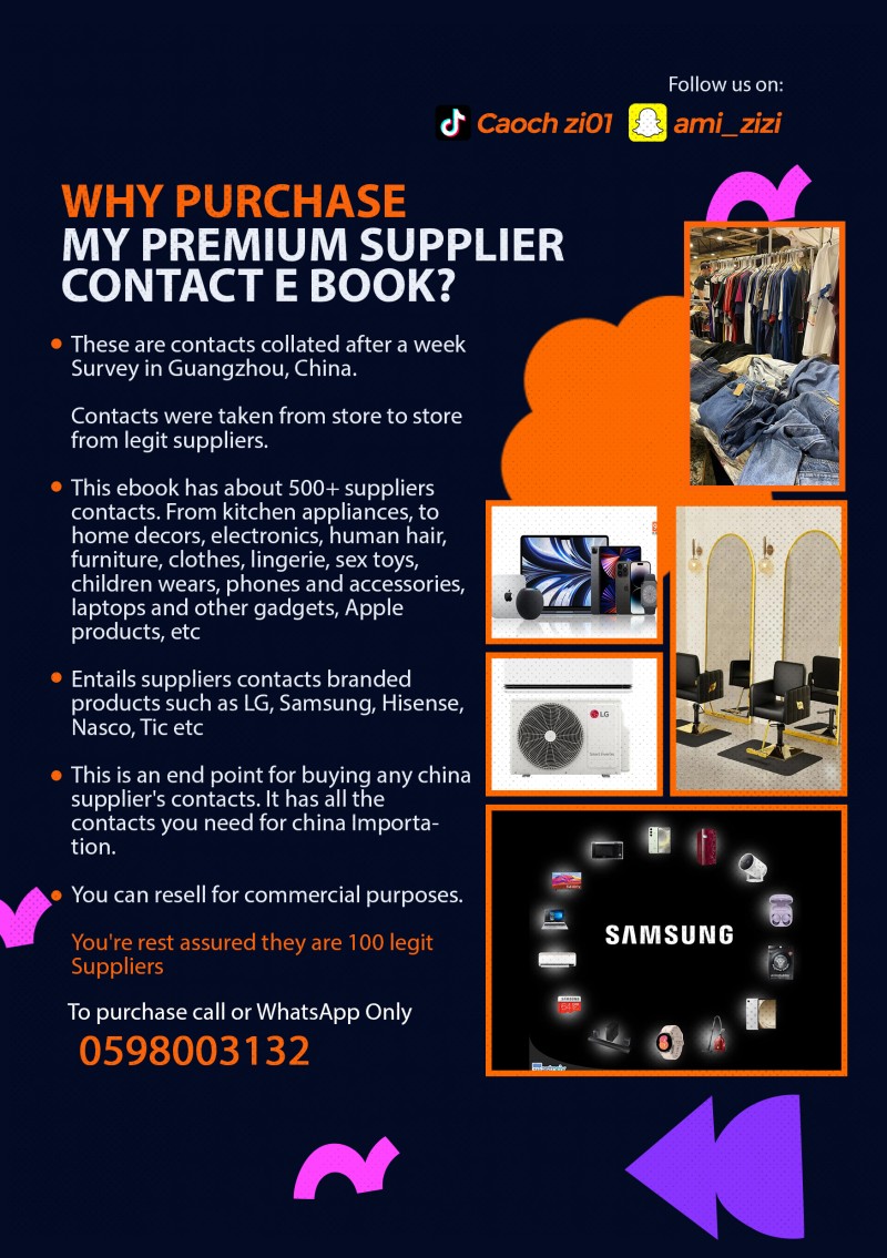Premium suppliers contacts All in 1 Book