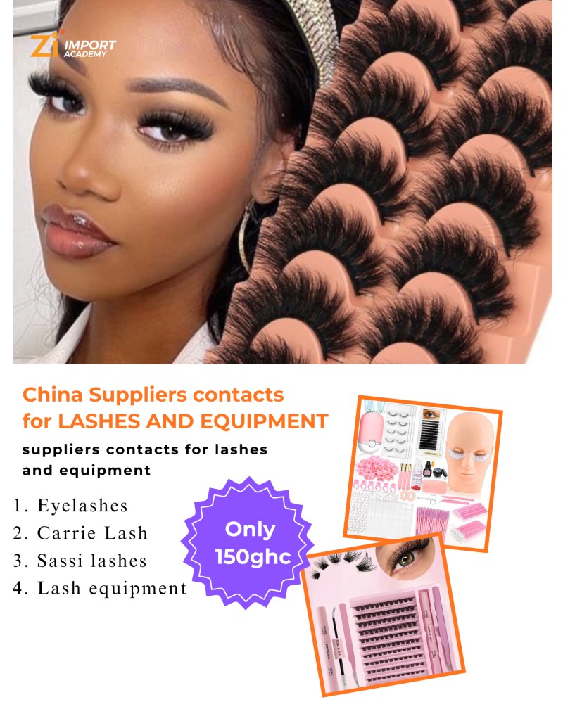 SUPPLIERS CONTACTS FOR LASHES & EQUIPMENT