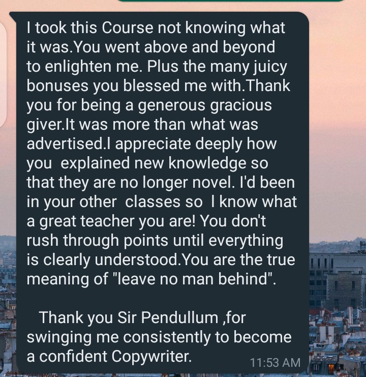 Buy The PENDULLUM COPYWRITING COLLEGE by Godsplan K. Ugwuja on Selar