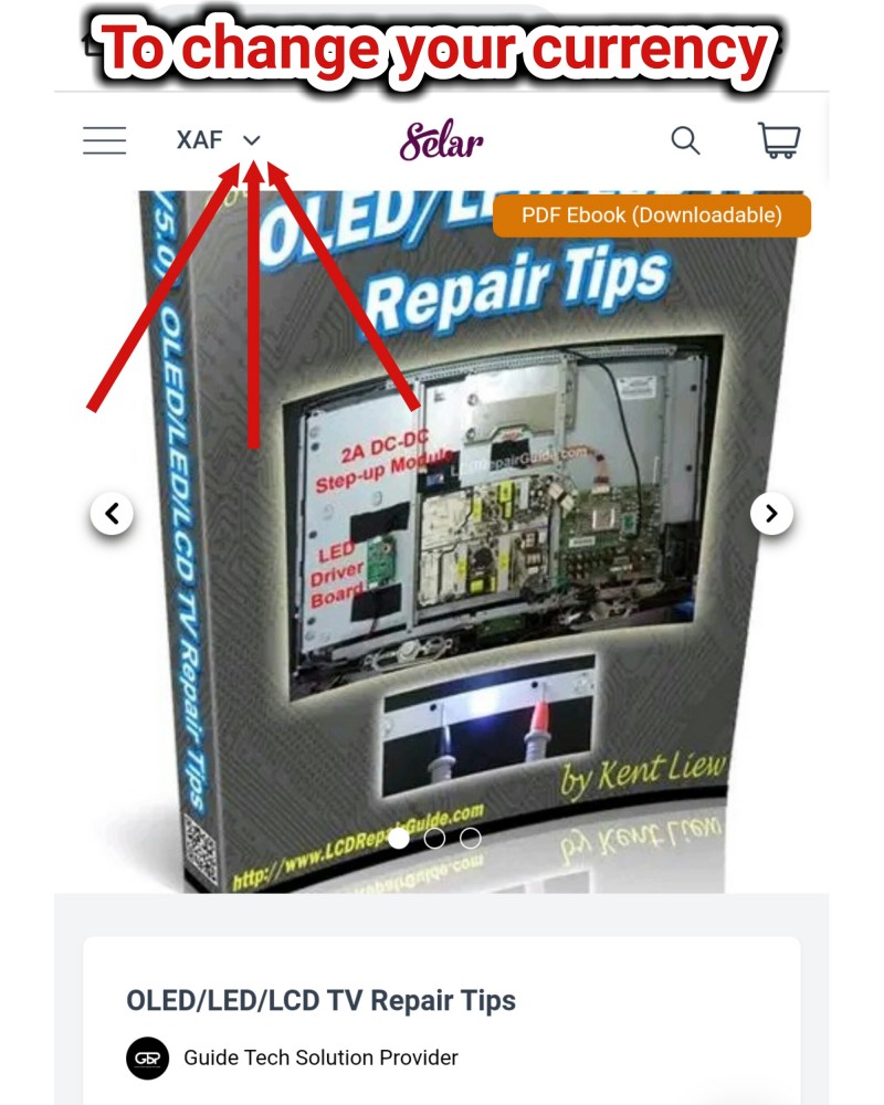 Buy LCD/LED Screen Panel Repair by Guide Tech Solution Provider on Selar.co